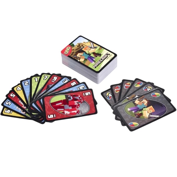 Mattel Games UNO Minecraft Card Game with Minecraft-themed Graphics - Picture 6 of 7